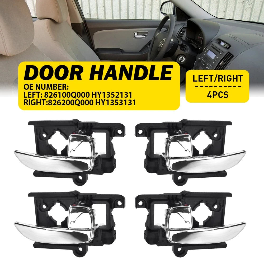4X Interior Door Handle For 2007-2010 Hyundai Elantra Front Rear Left+Right EOA 6B93BC-57