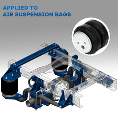 Air Suspension Air Bag 2500lb For Firestone 255C 1/2"NPT 3/8"-16UNC 6B93BC-57