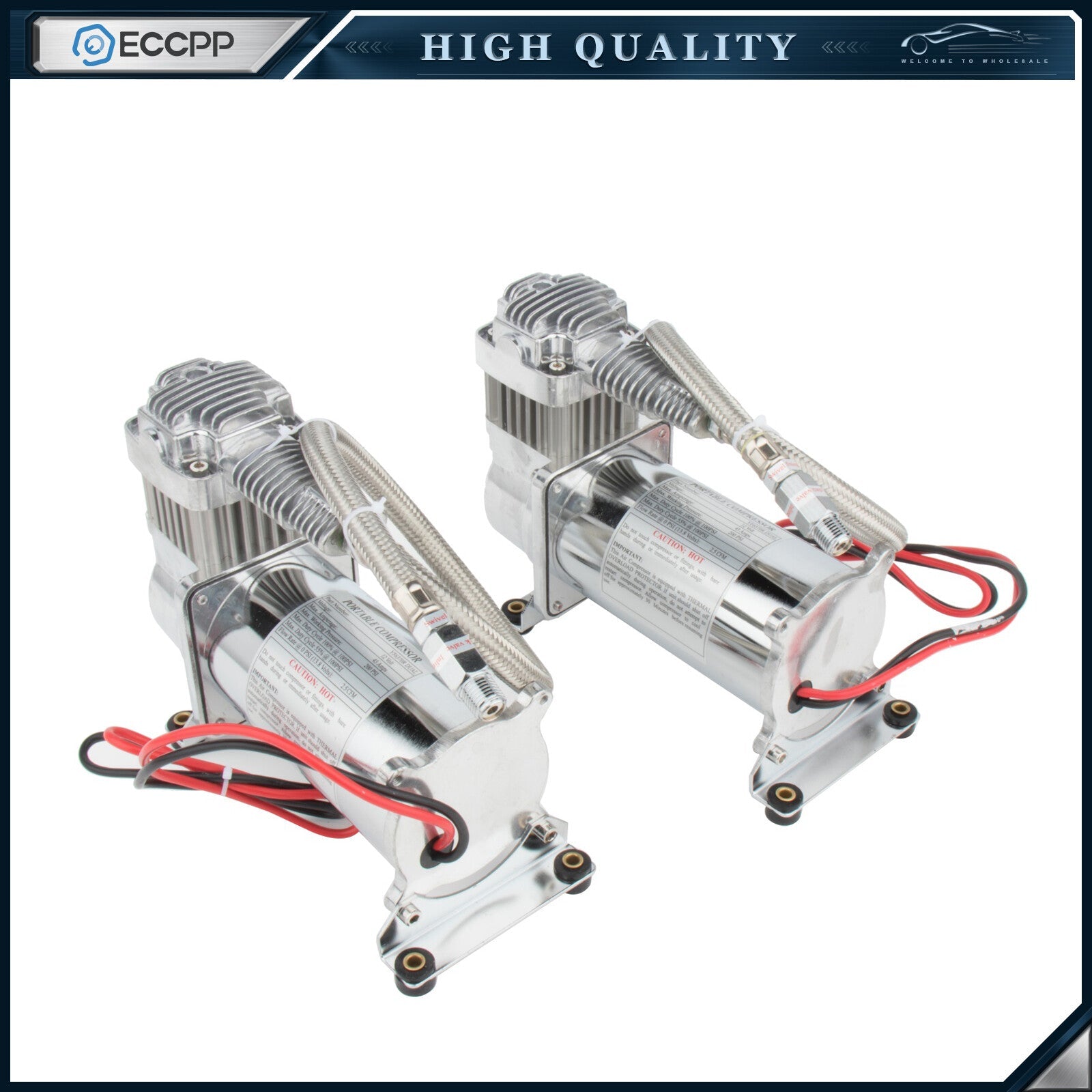2 Pcs 12v 200 PSI Air Compressor Kit For Train Horns Bag Suspension KOEEP