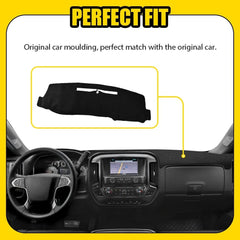 For Chevrolet Silverado 1500 2500 3500 Dash Cover Black Mat Dashmat 2014-2018 EA 6B93BC-57