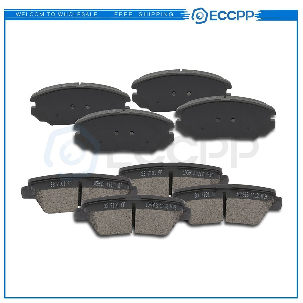 Front And Rear Ceramic Pads Kit For 2008-2010 Hyundai Sonata 07-09 Kia Amanti 6B93BC-57