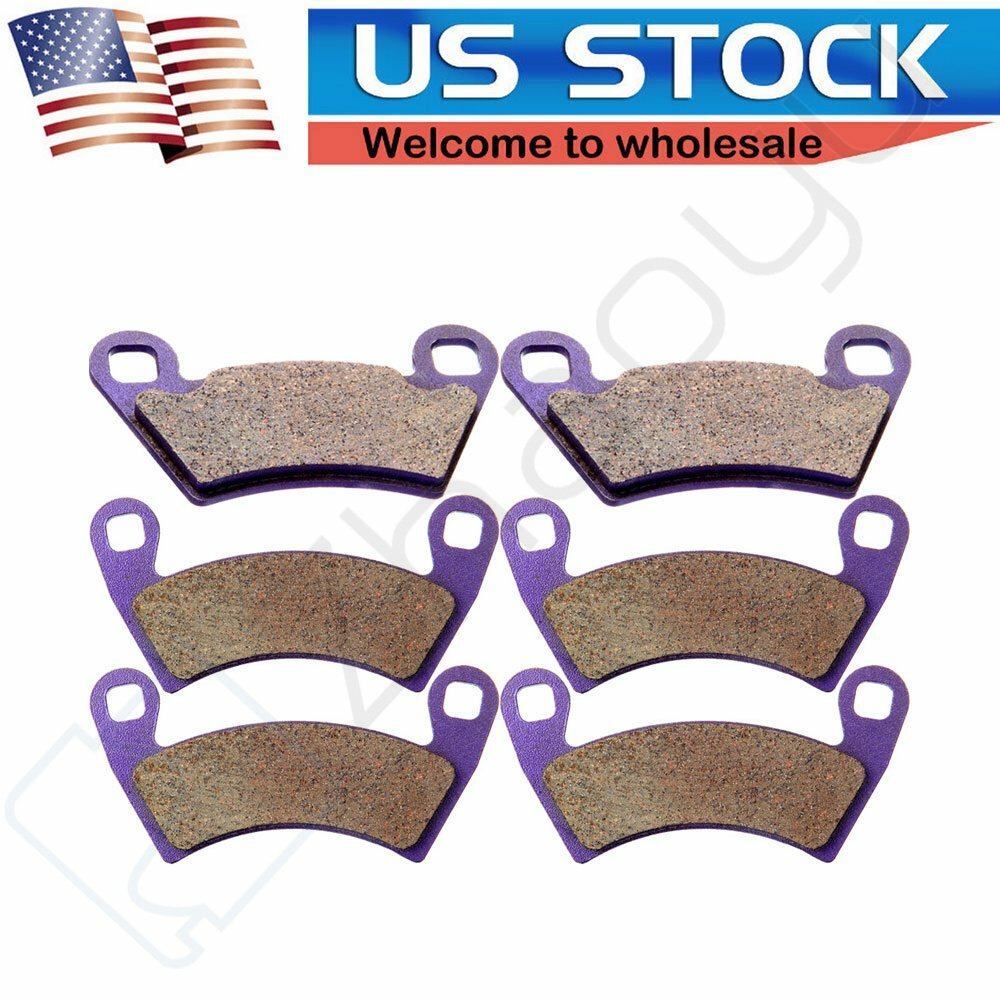 3 Pairs Brake Pads Front And Rear For Polaris 2x4 Ranger 500 06-09 Carbon Fiber 6B93BC-57