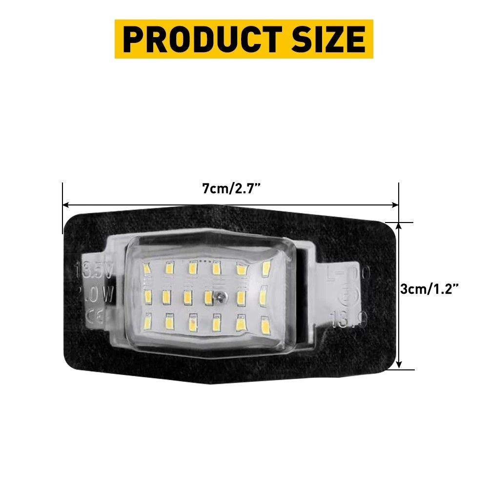 For Mazda Miata Tribute MPV Protege White LED License Plate Lights Lamps EOA 6B93BC-57