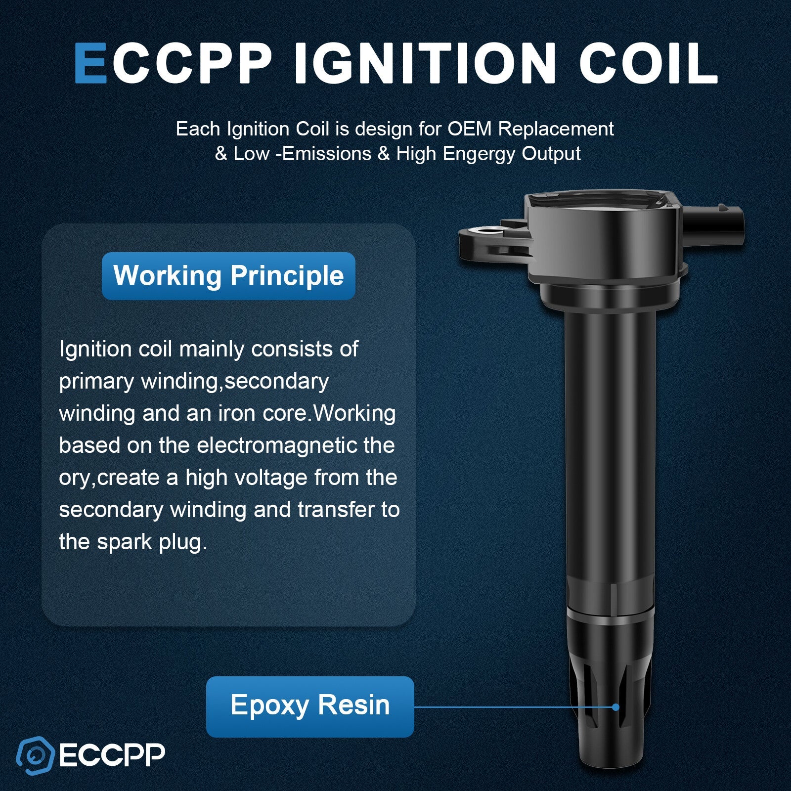 ECCPP 6 Ignition Coils For 08-10 Chrysler Town & Country Grand Caravan V6 4.0L 6B93BC-57