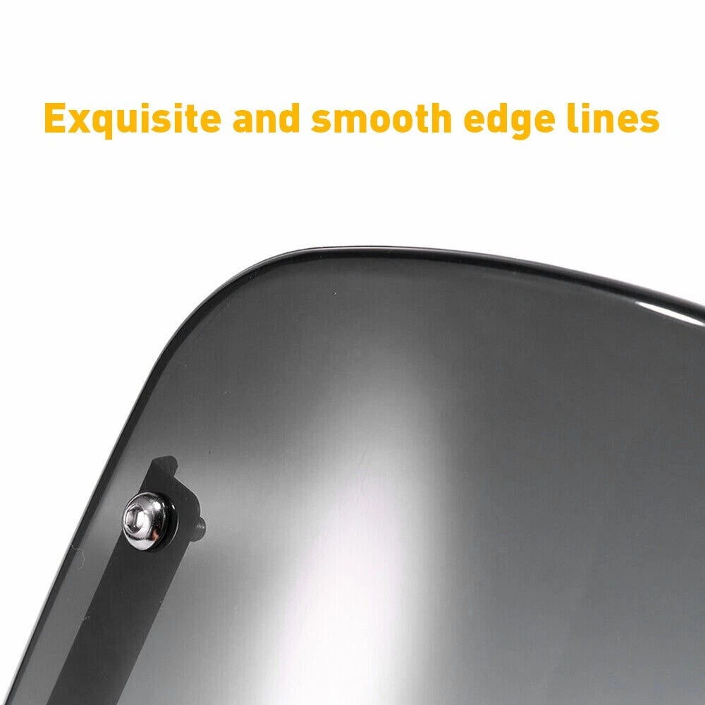Universal Motorcycle Headlight Fairing Windscreen Windshield 5-7'' Round Black 6B93BC-57