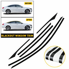 6X Chrome Delete Carbon Vinyl Fiber Window Trims For Honda Accord 2018-2022 USA 6B93BC-57