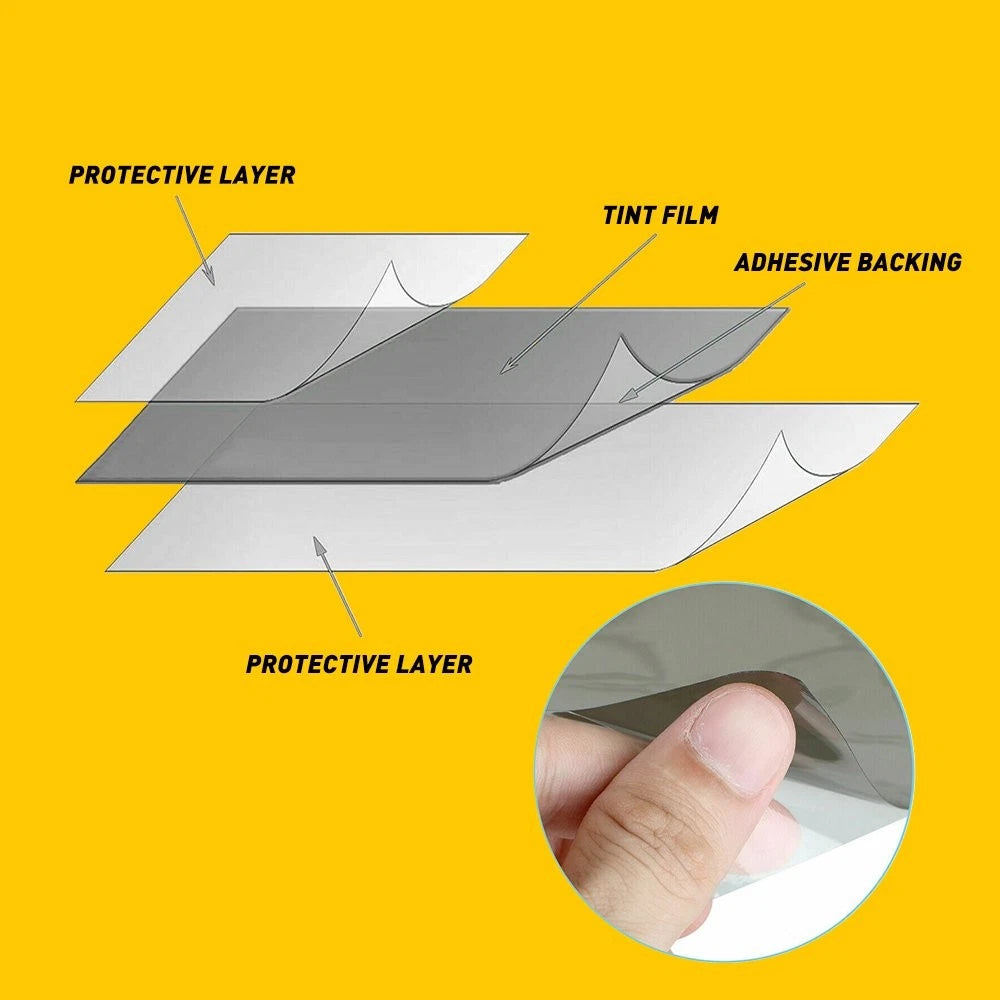 Light Smoke Gloss Vinyl Film Tint 12" x 72" Headlight Taillight Fog Wrap Cover A 6B93BC-57