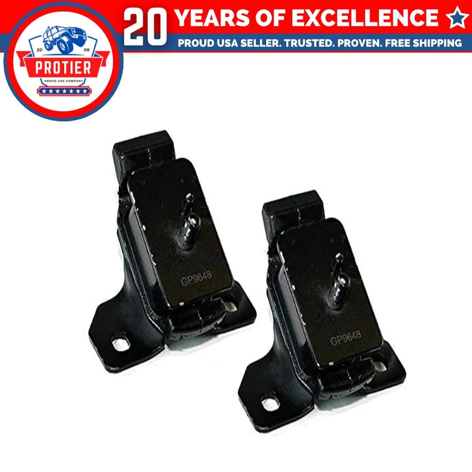 Fits 2005-2006 Toyota Tundra 4.0L Front Left & Right Motor Mount Set 2pcs : 6B93BC-57