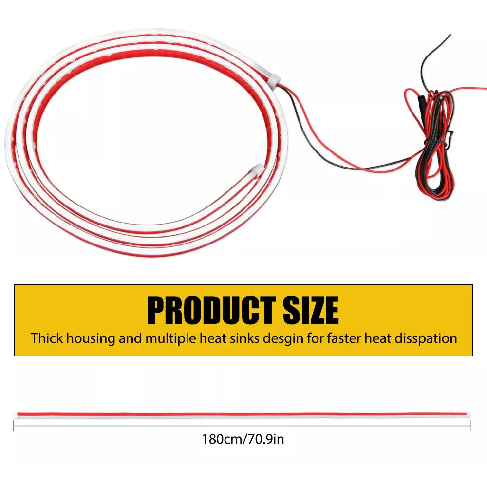 70" Start Up Dynamic Scan LED DRL Hood Light Strip For Dodge Ram 1500 2500 EOA 6B93BC-57