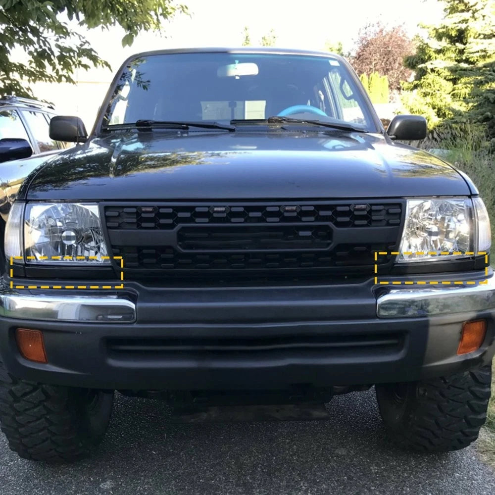 FRONT BUMPER GRILLE HEADLIGHT FILLER TRIM PANELS SET FOR 1998-2000 TOYOTA TACOMA 6B93BC-57