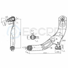 8Pcs Front Lower Control Arms Rear Sway Bar Links For 2001-2002 03 Mazda Protege KOEEP