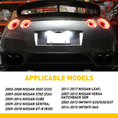 2x LED LICENSE PLATE LIGHTS For Infiniti G25 G35 G37 S60 Sedan 2003-2013 Bright 6B93BC-57