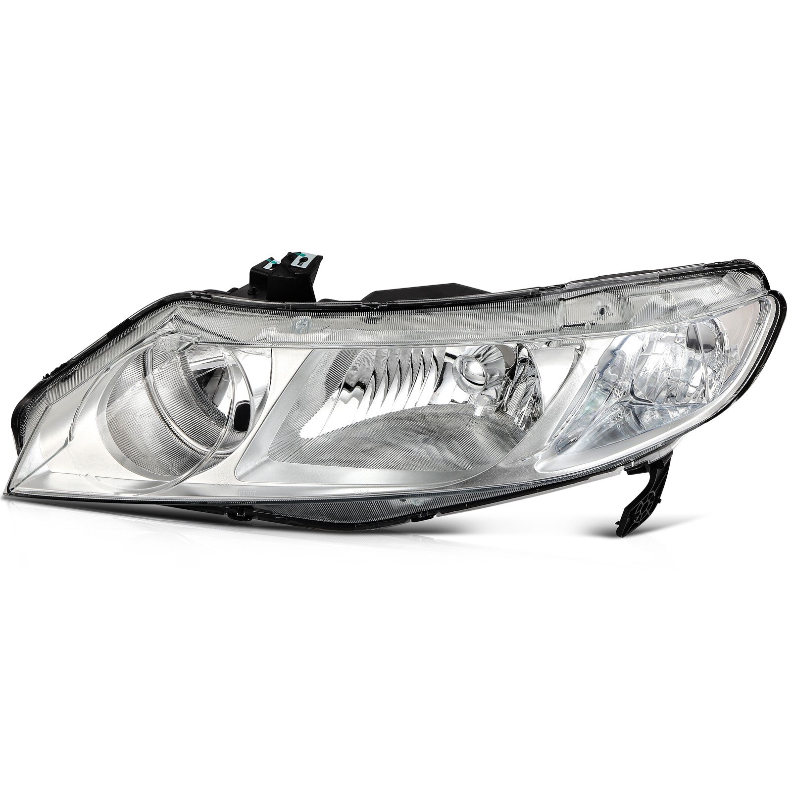ECCPP Headlights Assembly For Honda Civic 1.8L 2.0L 2006-2011 Pair Kit Chrome 6B93BC-57