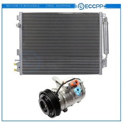 AC Condenser & AC Compressor Cooling Kit For 06-08 Chrysler 300 0Dodge Magnum 6B93BC-57
