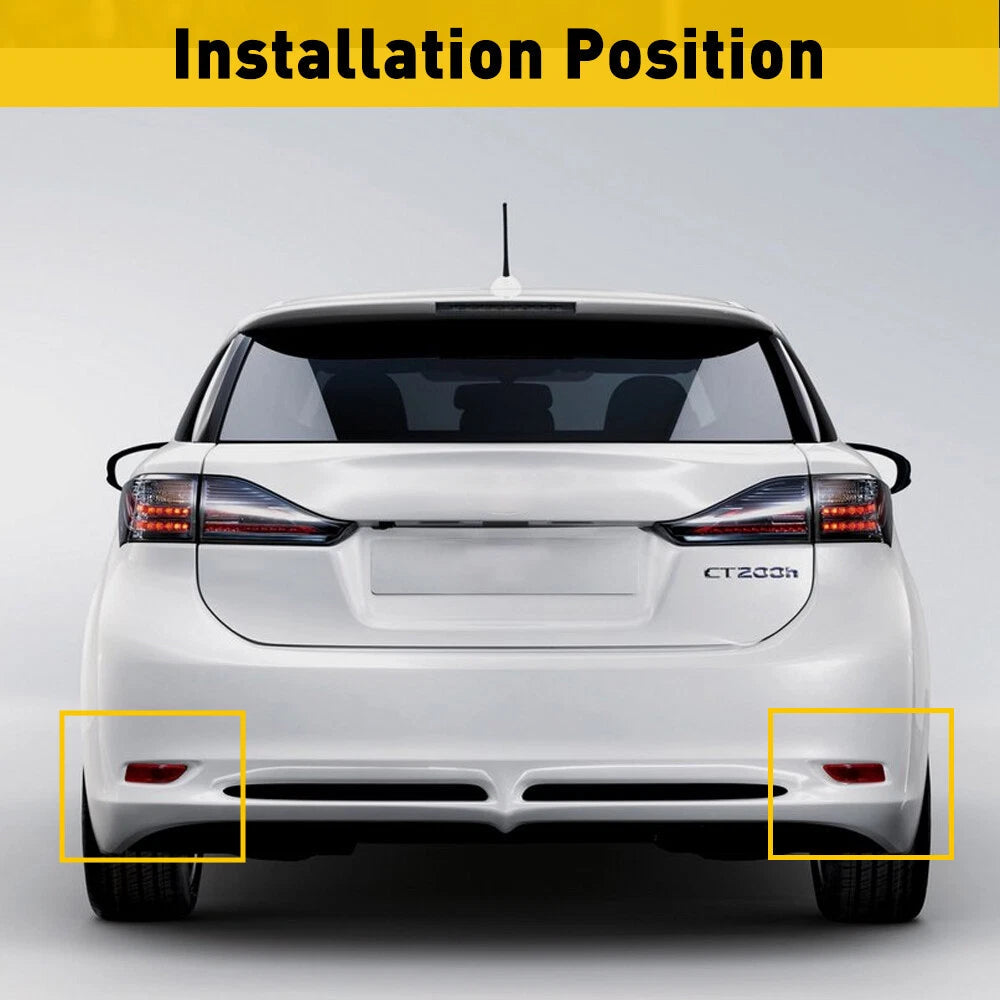 2X Rear Bumper Reflector Red Left+Right FOR 2011 12 13 Lexus CT 200h CT200h EOA 6B93BC-57