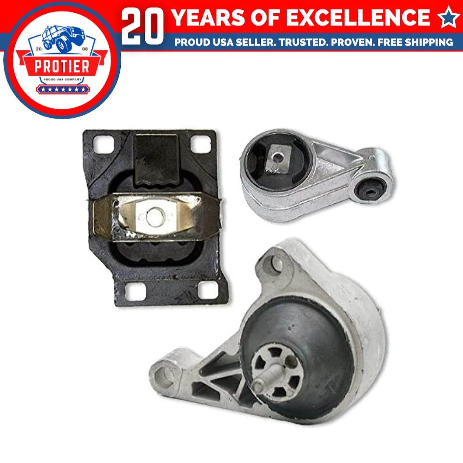 Fits 2002-2003 Ford Focus SVT 2.0L Engine Motor & Trans Mount 3pcs 6B93BC-57