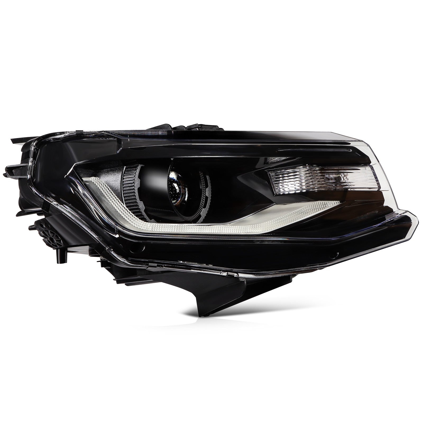 Pair Kit LED Black Headlights Assembly For 2016-2018 Chevrolet Camaro Black 6B93BC-57
