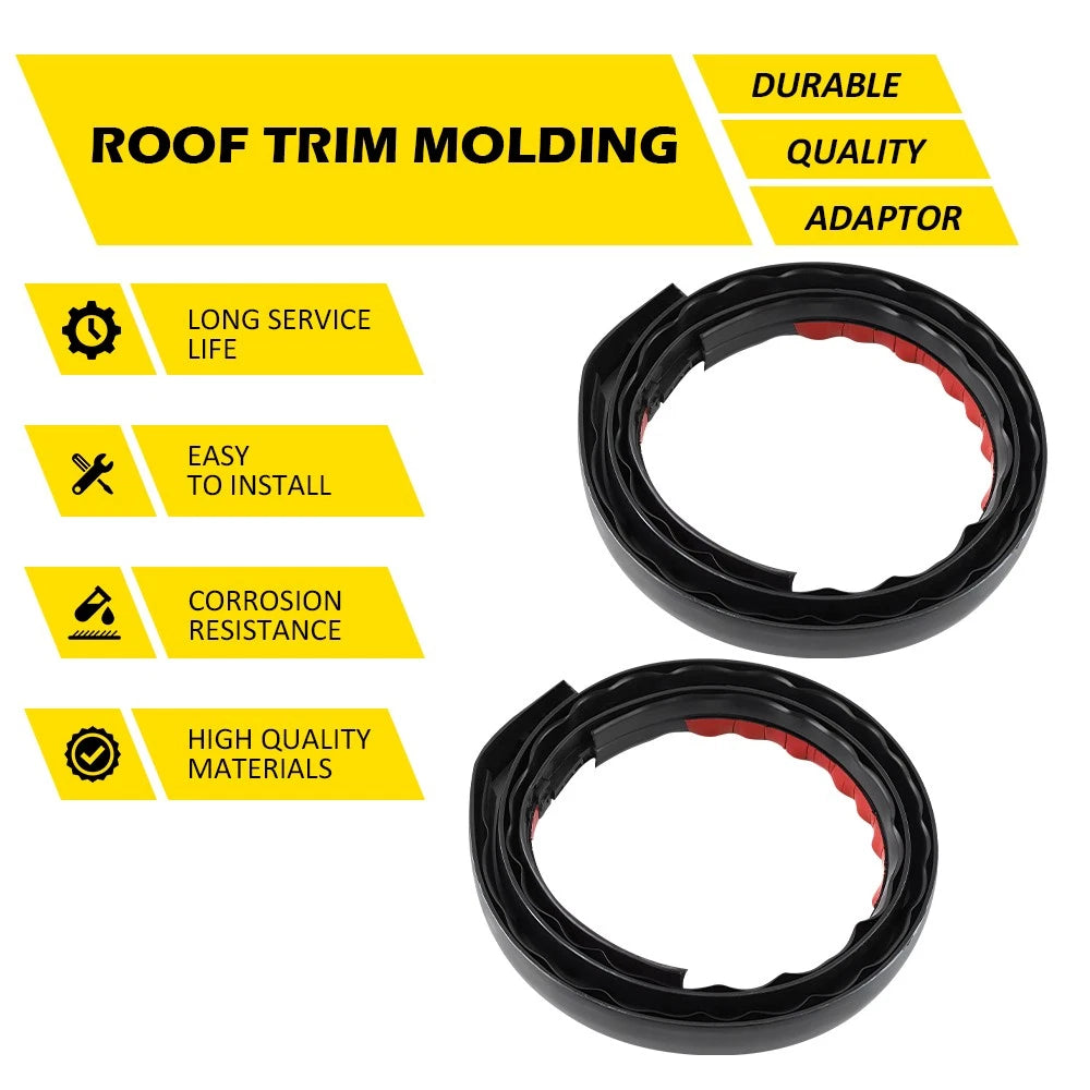 For 2005-2015 Toyota Tacoma Double Cab 2pcs Roof Drip Trim Molding Left Right EA 6B93BC-57