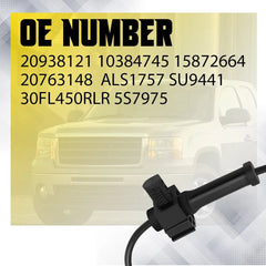 Rear ABS Speed Sensor Set For 2007 08 09 10 11 12 13 Chevrolet Silverado 1500 EA 6B93BC-57