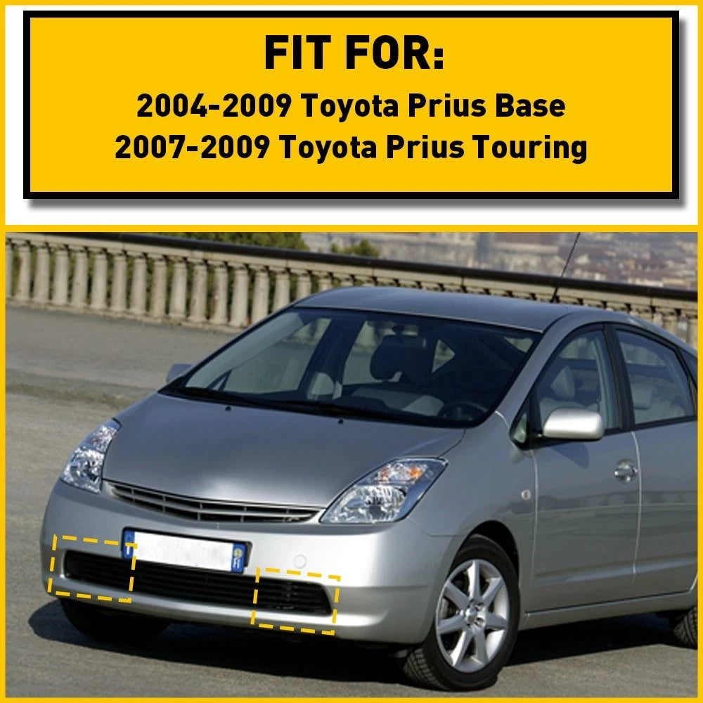 For 04-09 Toyota Front Prius Bumper Fog Light Lamp Covers Outer Grilles Set 6B93BC-57