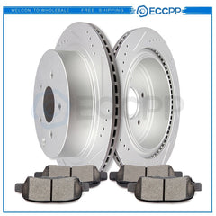 Rear Ceramic Brake Pads Rotors For Infiniti FX35 M35h Q70 Nissan Murano Quest 6B93BC-57