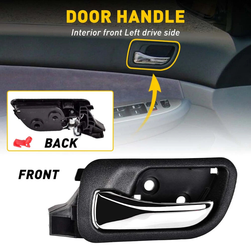Interior Door Handle For 2003-2007 Honda Accord Front, Driver Side Sedan Plastic 6B93BC-57