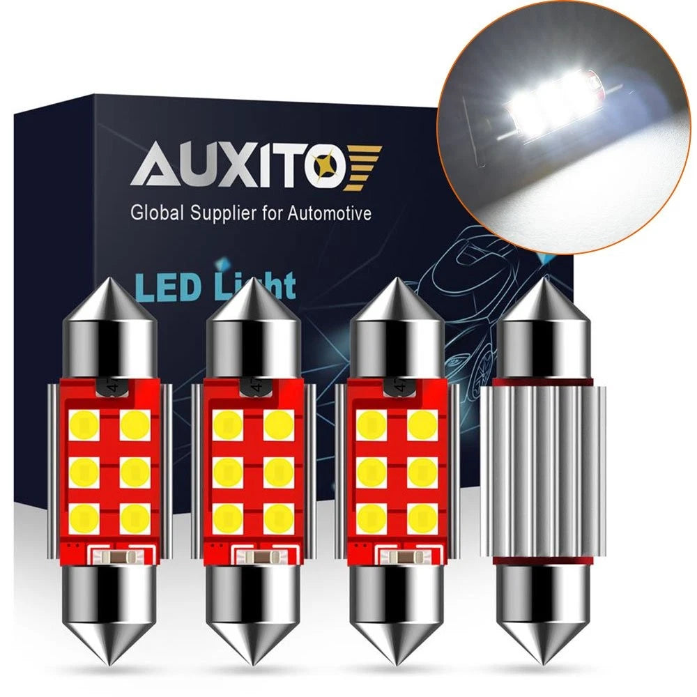 4X 36mm CANBUS Error Free 6 LED 3030 SMD 6418 6411 License Plate Dome Light Bulb 6B93BC-57