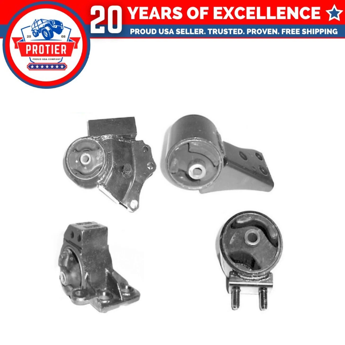 Engine Motor & Trans Mount Set Compatible for 2001 Kia Sehpia 1.8L Compatible 6B93BC-57