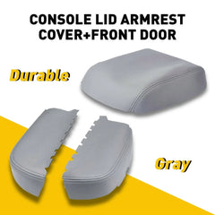 Leather Center Console Lid Door Front Armrest Cover Gray Fits 09-15 Honda Pilot 6B93BC-57