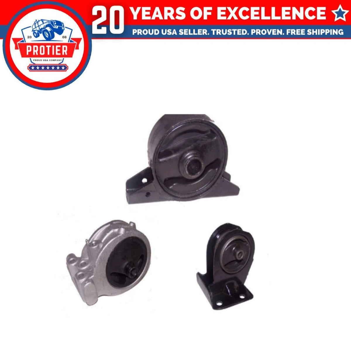 Engine Motor Mount 3PCS Set Compatible for 2001-2005 Chrysler Sebring 2.4L 6B93BC-57
