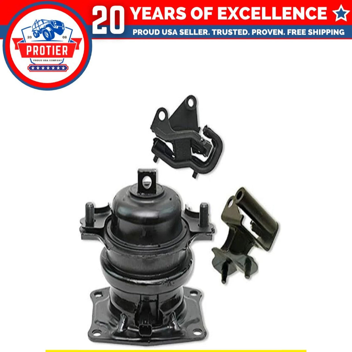 Fits 2007 Honda Odyssey 3.5L i-VTEC AUTO Rear Motor & Trans Mount Set 3pc : 6B93BC-57