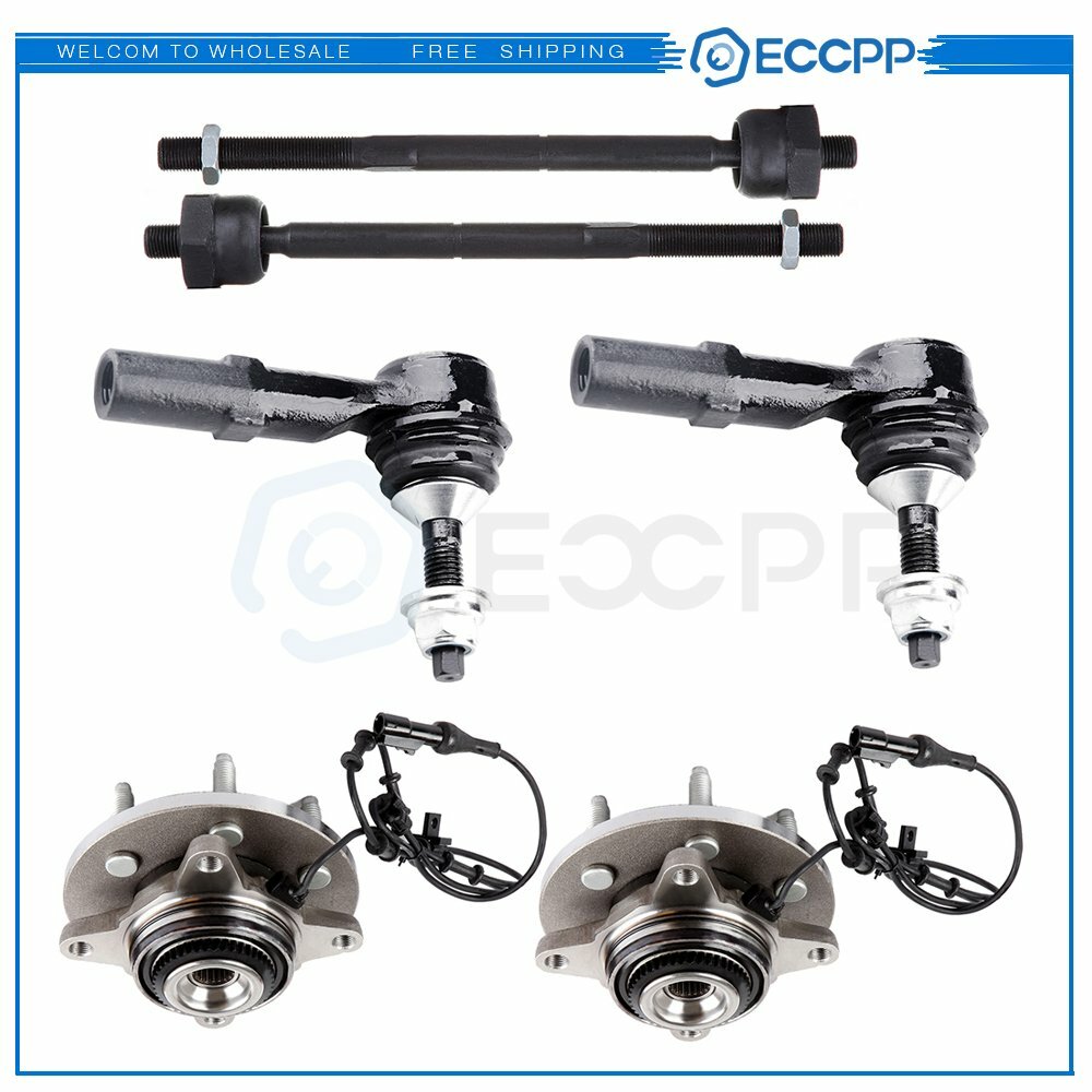 6PCS Front Wheel Bearing Hub Tie Rod Fits 2003-2006 Ford & Lincoln Navigator 4WD 6B93BC-57