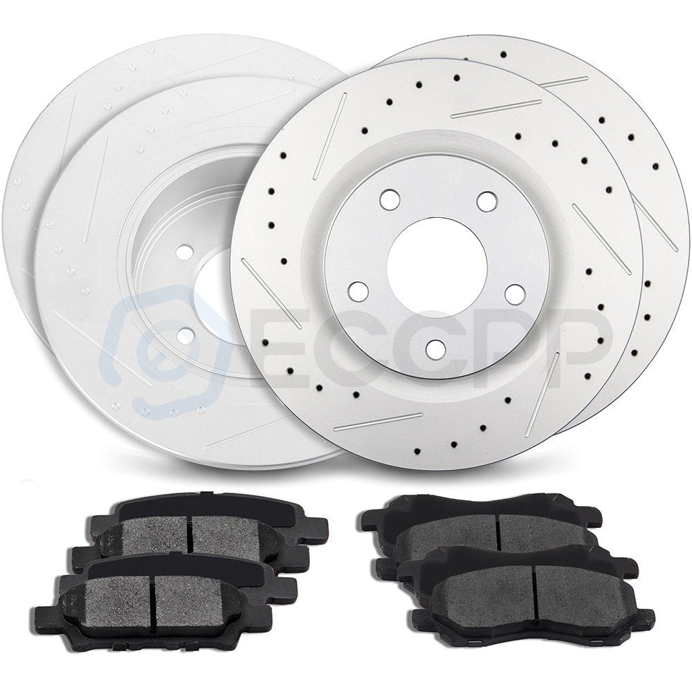 Ceramic Brake Pads And Rotors Front Rear For Chrysler 200 Touring 2011-2014 6B93BC-57