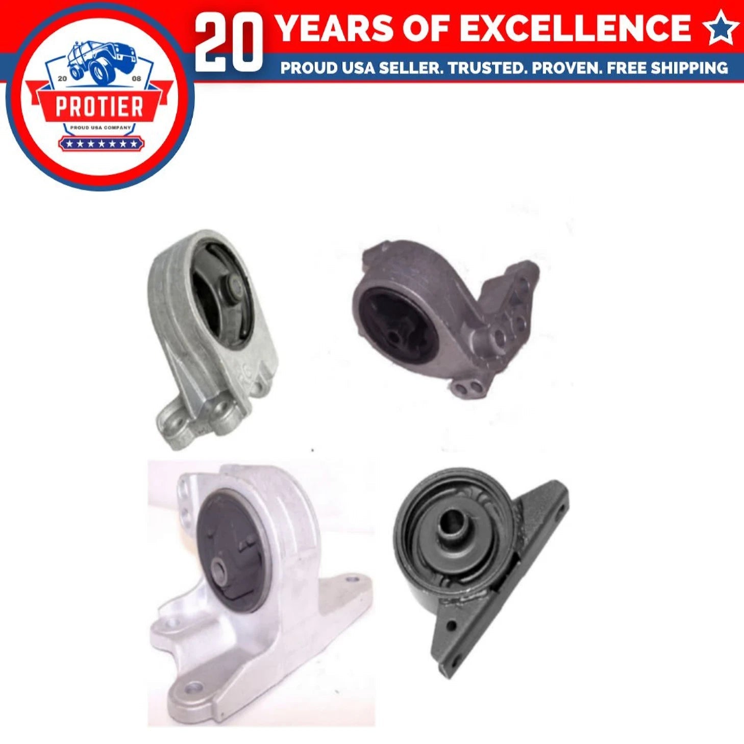 Motor & Trans Mount 4PCS Set Compatible for 01-05 Dodge Stratus 3.0L/ Chrysler 6B93BC-57