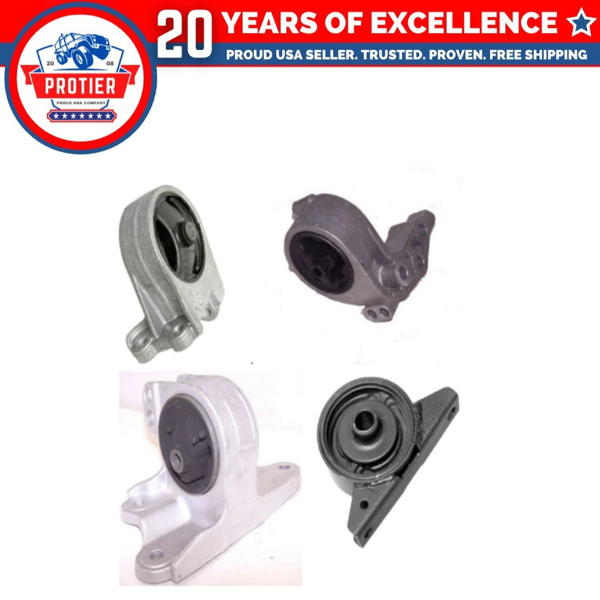 Motor & Trans Mount 4PCS Set Compatible for 01-05 Dodge Stratus 3.0L/ Chrysler 6B93BC-57