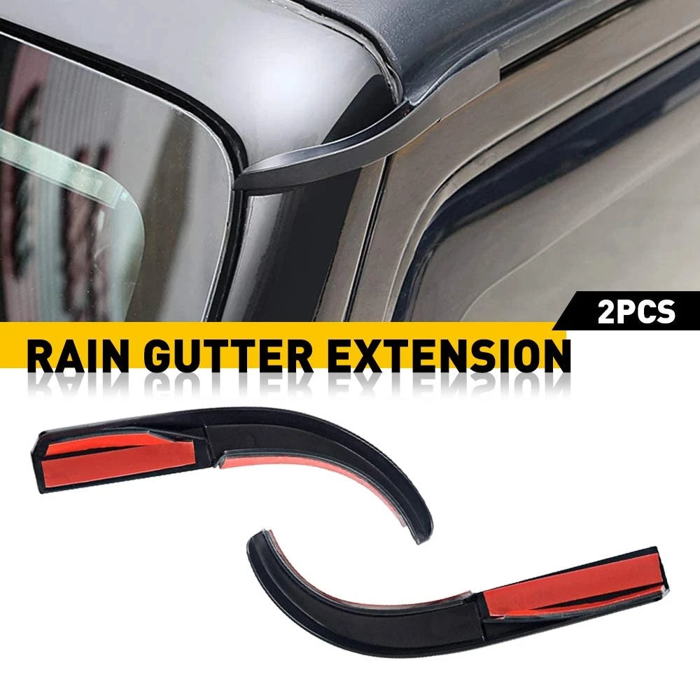 Water Rain Diverters Gutter Extension For Jeep Wrangler JK 2007-17 Accessories A 6B93BC-57