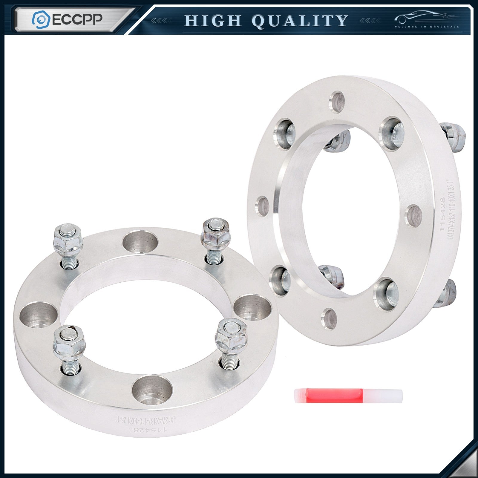 ECCPP 2 Pcs 1" 25mm 4X137 Wheel Spacers 10x1.25 For Can-Am Bombardier 4/137 ATV ECCPP