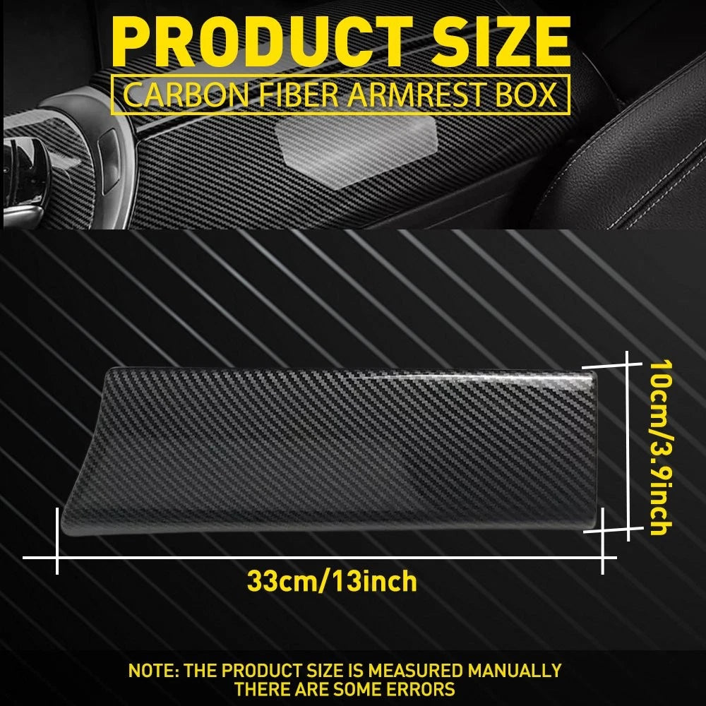 For Mercedes Benz E W213 16-23 Carbon Fiber Interior Armrest Box Storage Cover A 6B93BC-57