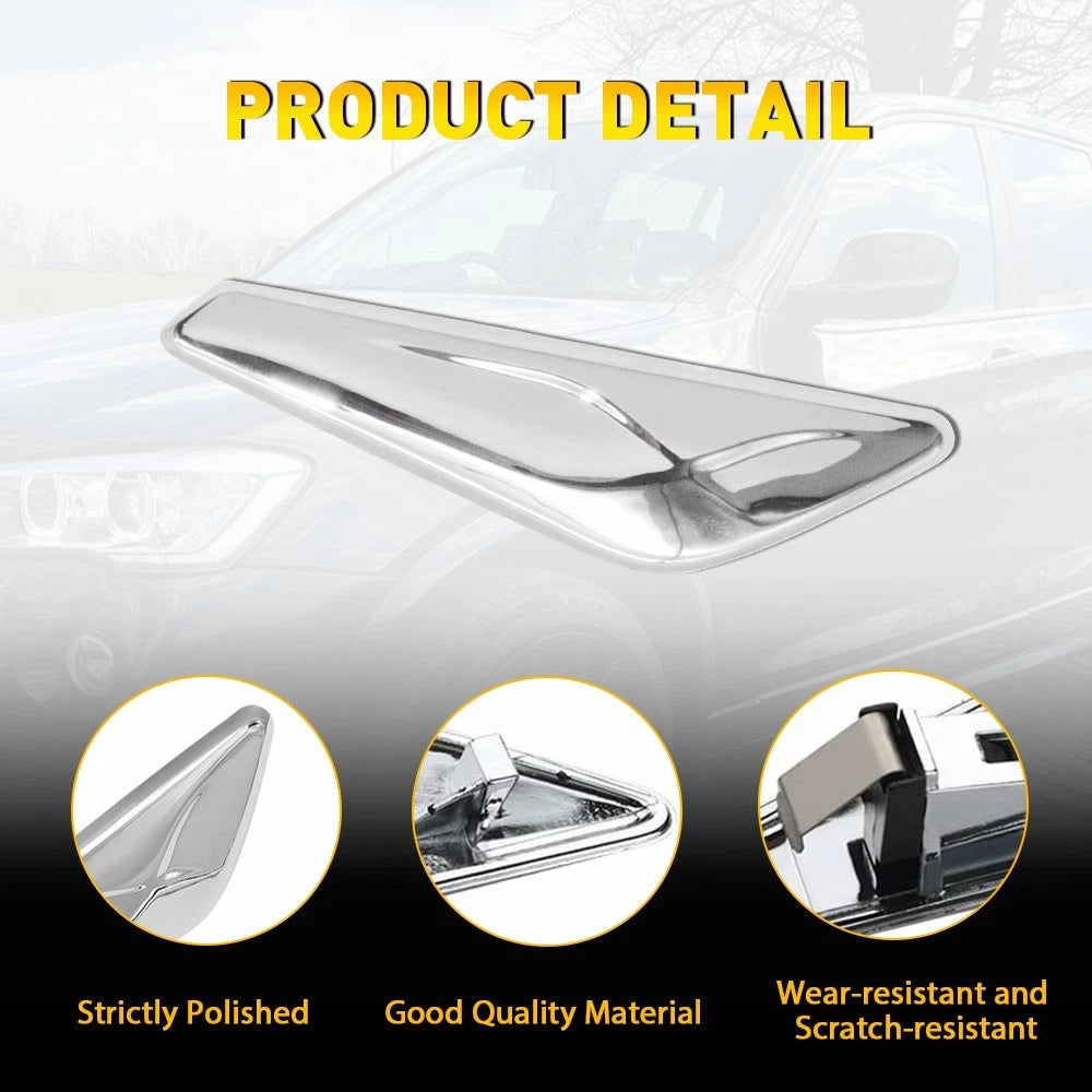 Pair For BMW x3 x4 F25 F26 Chrome Front Side Fender Finisher Trim Right Left A 6B93BC-57