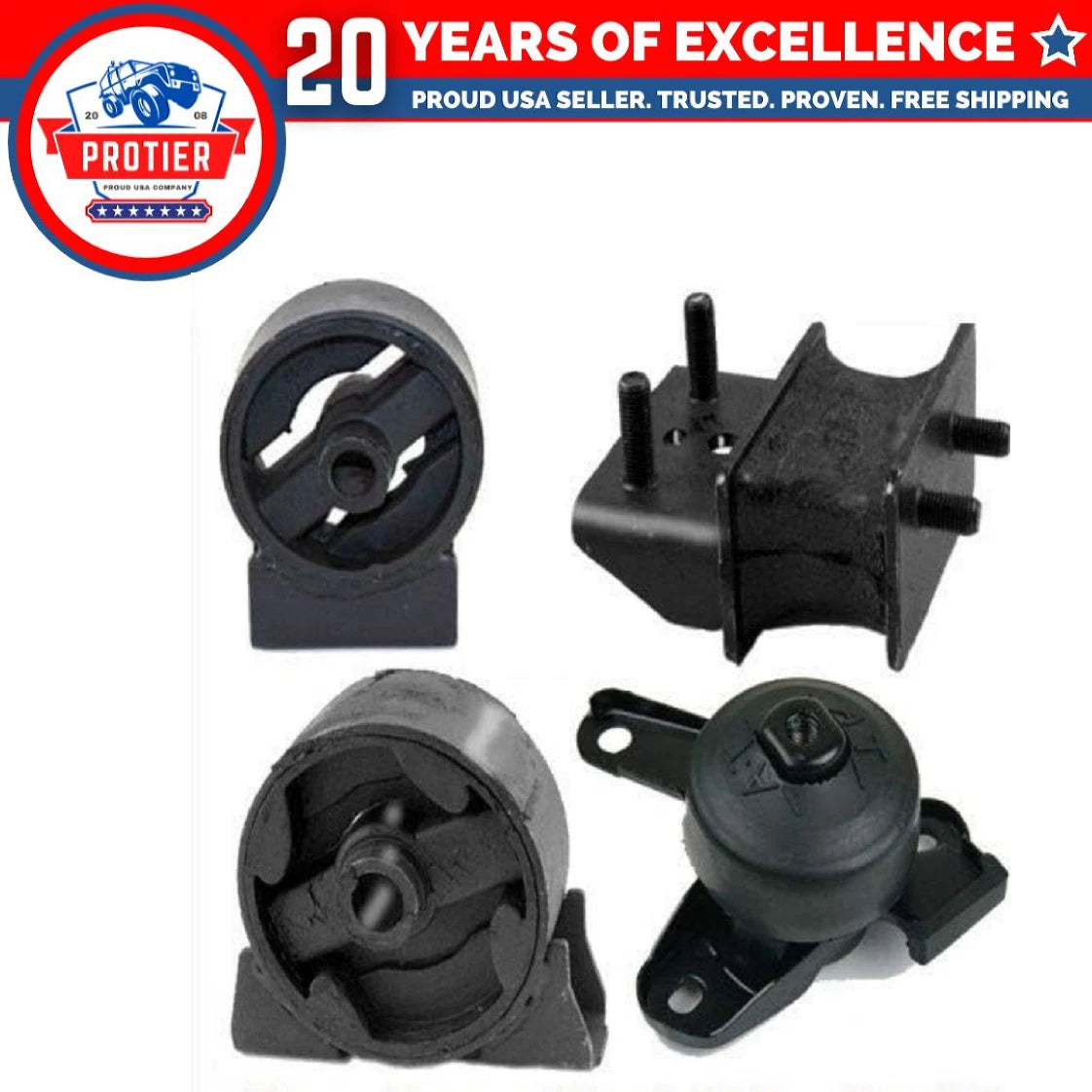 Motor & Trans Mount Set 4PCS for 1989-1991 Toyota Camry 2.0L 2WD Auto Trans 6B93BC-57