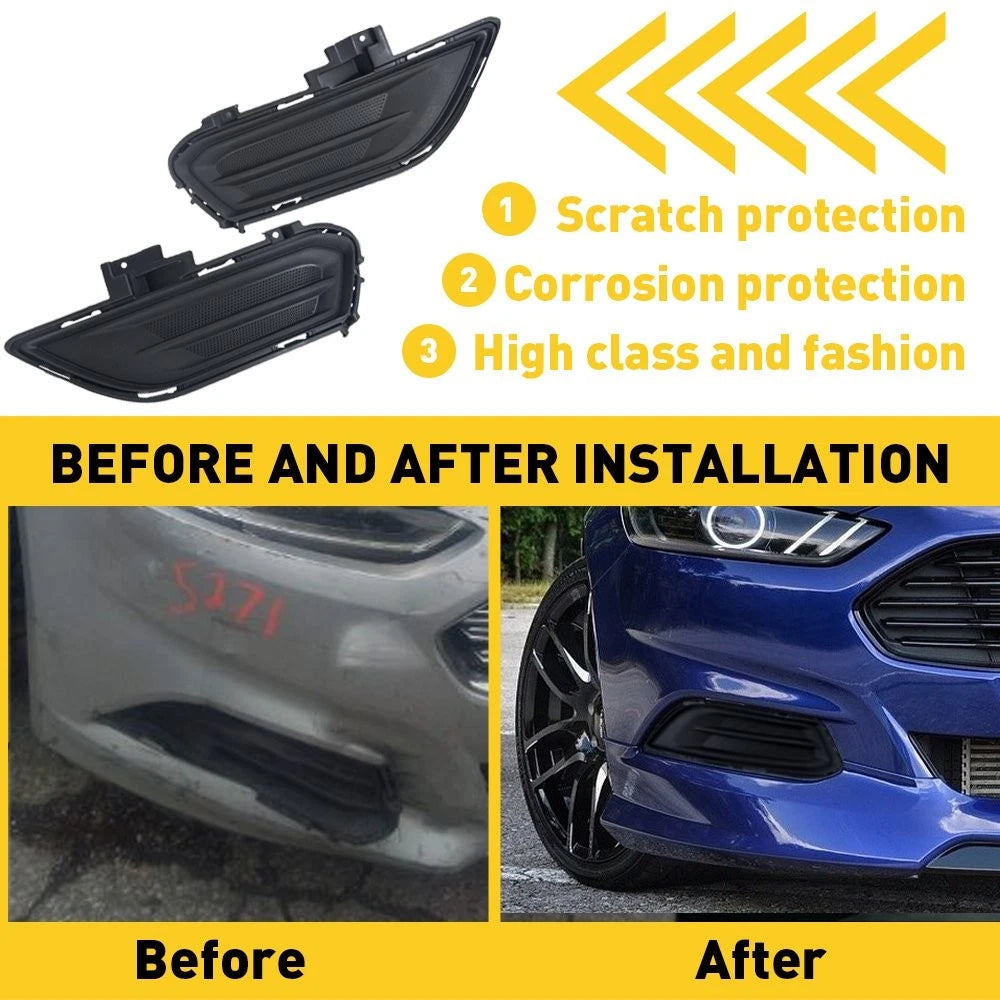 Front Bumper Insert Fog Light Cover Left+Right Fit For 2013-2016 Ford Fusion US 6B93BC-57