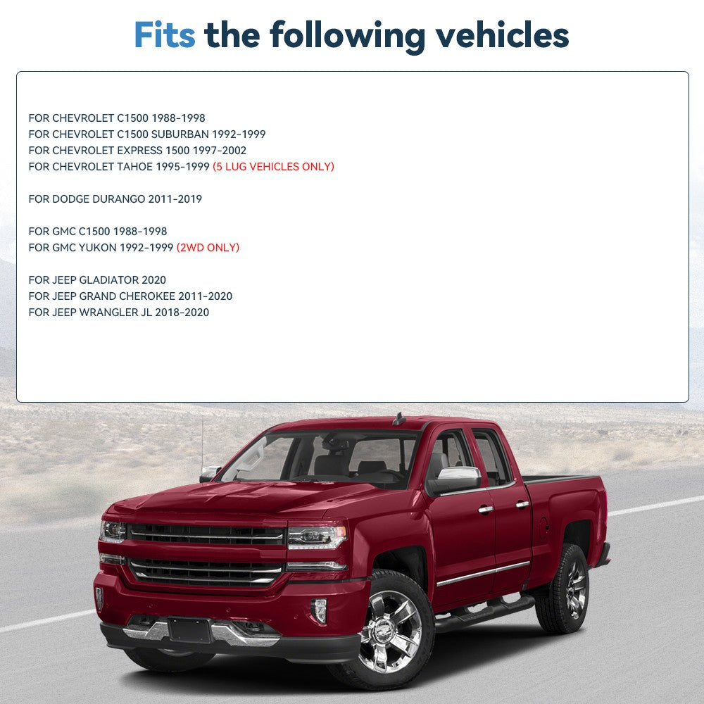 4X 1.5 inch Wheel Spacers 5x5/ 5x127 14x1.5 For 1988-1998 Chevrolet/ GMC C1500 6B93BC-57