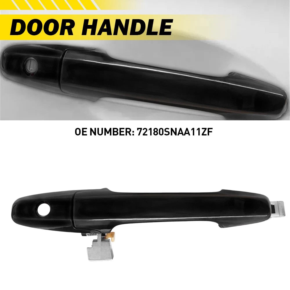 Handle Front Left Door Fits 2006-2011 Honda Civic 72180SNAA11ZF Black Exterior A 6B93BC-57