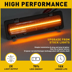For Chevy Camaro LED Side Marker Light Assembly 1982-1992 Pair LH and RH Side US 6B93BC-57