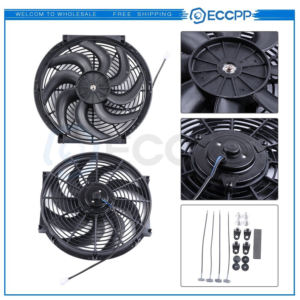 Radiator Condenser Cooling Fan 14" Inch Universal For 2006 2007-2011 Acura CSX