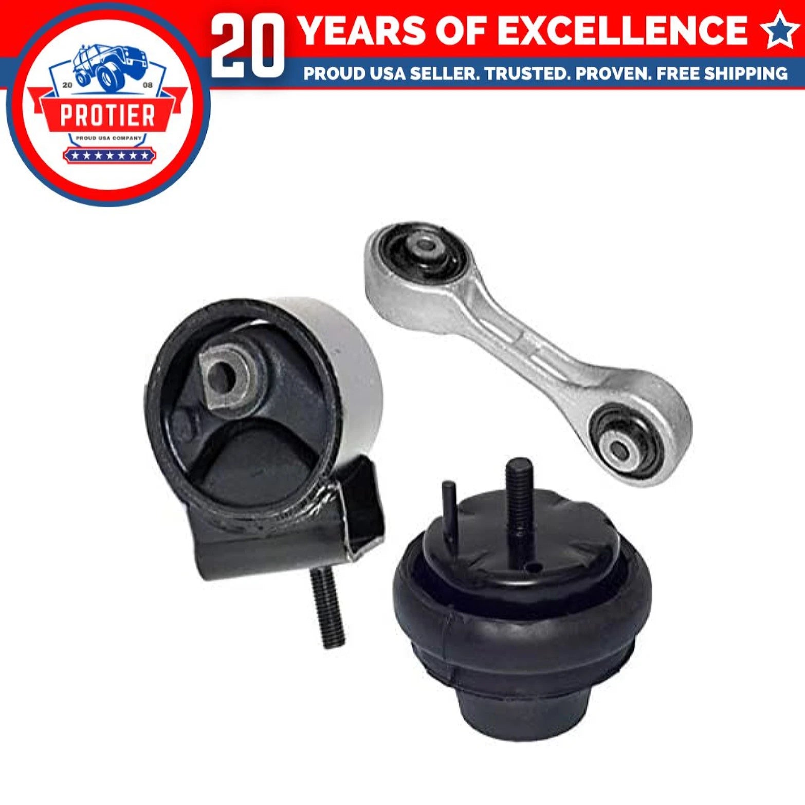 Fits 2000-2003 Ford Taurus 3.0L OHV(Vin U or 2) Motor & Trans Mount Set 3PCS 6B93BC-57
