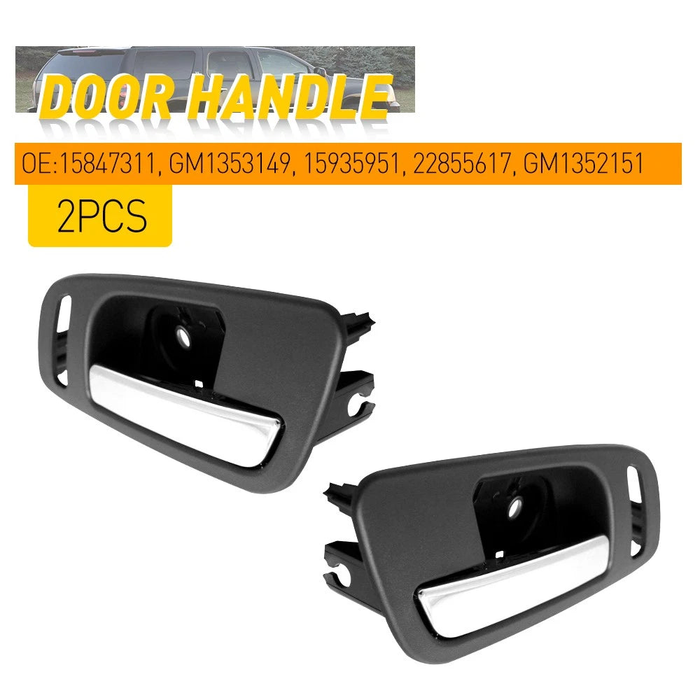 For Chevy 2007-2013 Avalanche Interior Door Handle Front Left Right Side Chrome 6B93BC-57