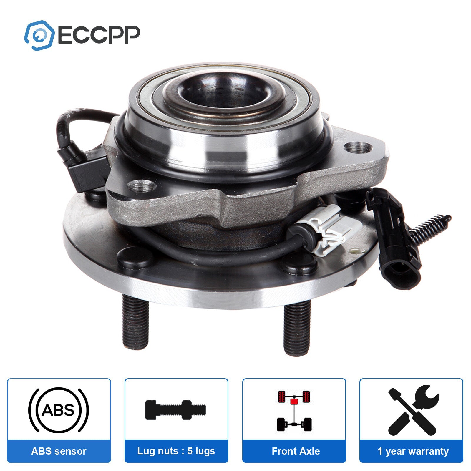 1Pc Wheel Hub Bearing Front RWD For Chevrolet Blazer GMC Jimmy 1998-2004 5 Lug 6B93BC-57