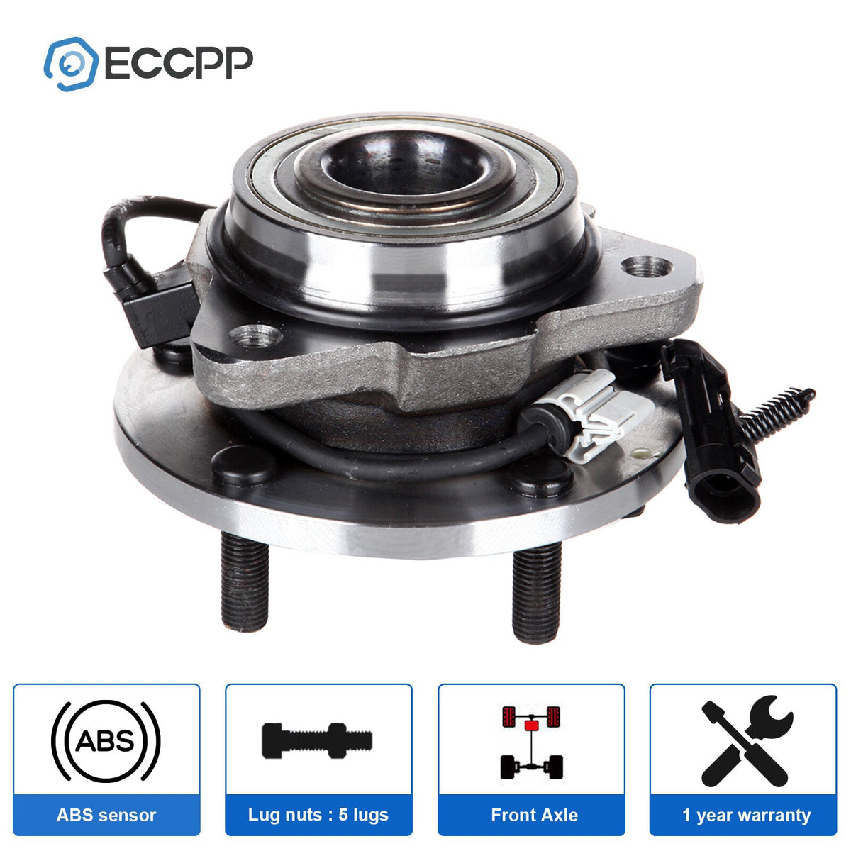 1Pc Wheel Hub Bearing Front RWD For Chevrolet Blazer GMC Jimmy 1998-2004 5 Lug 6B93BC-57