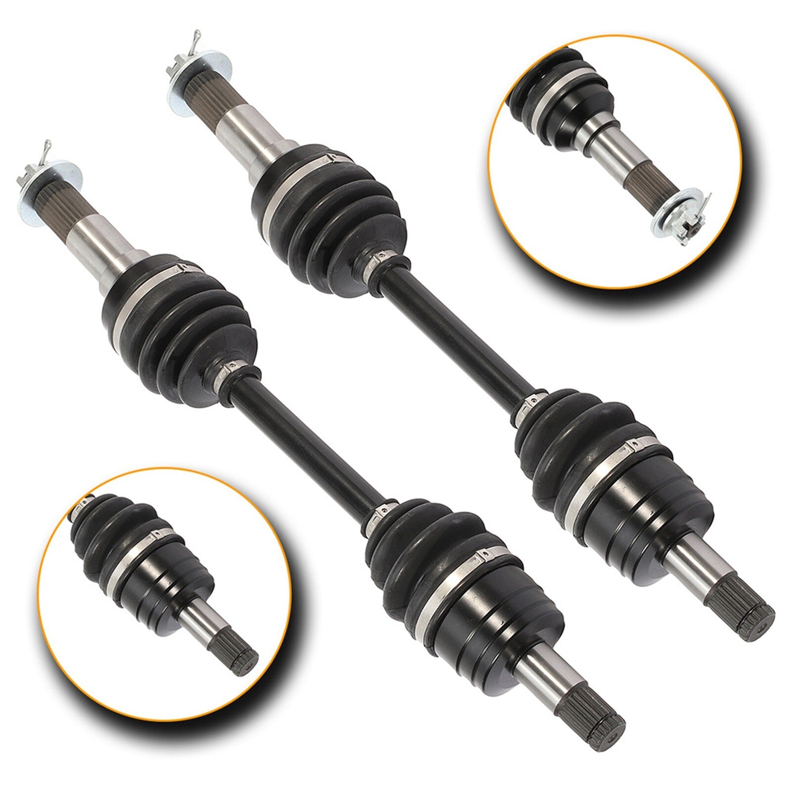 2Pcs Front CV Axles For Yamaha Kodiak 400 Grizzly 350 400 Wolverine 450 6B93BC-57